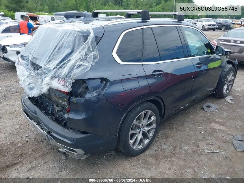 2020 BMW X5 xDrive40I VIN: 5UXCR6C03L9C55745 Lot: 39606766