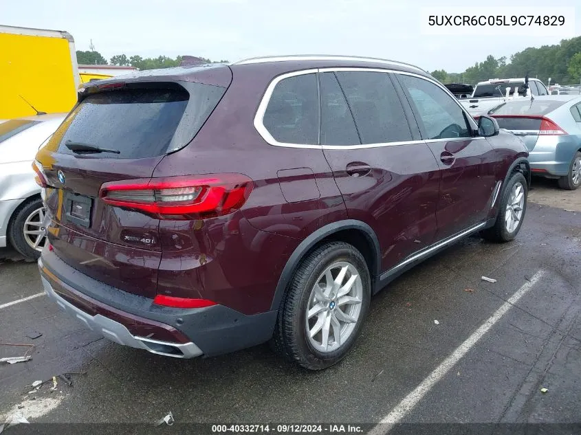 2020 BMW X5 xDrive40I VIN: 5UXCR6C05L9C74829 Lot: 40332714