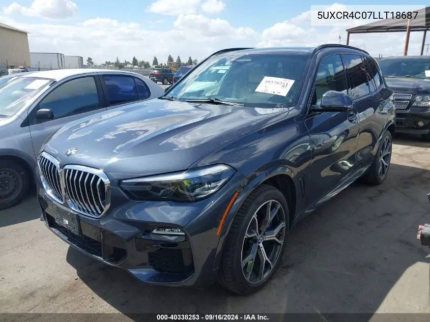 2020 BMW X5 Sdrive40I VIN: 5UXCR4C07LLT18687 Lot: 40338253