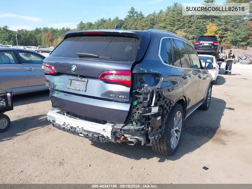 2020 BMW X5 xDrive40I VIN: 5UXCR6C06LLL82618 Lot: 40347195