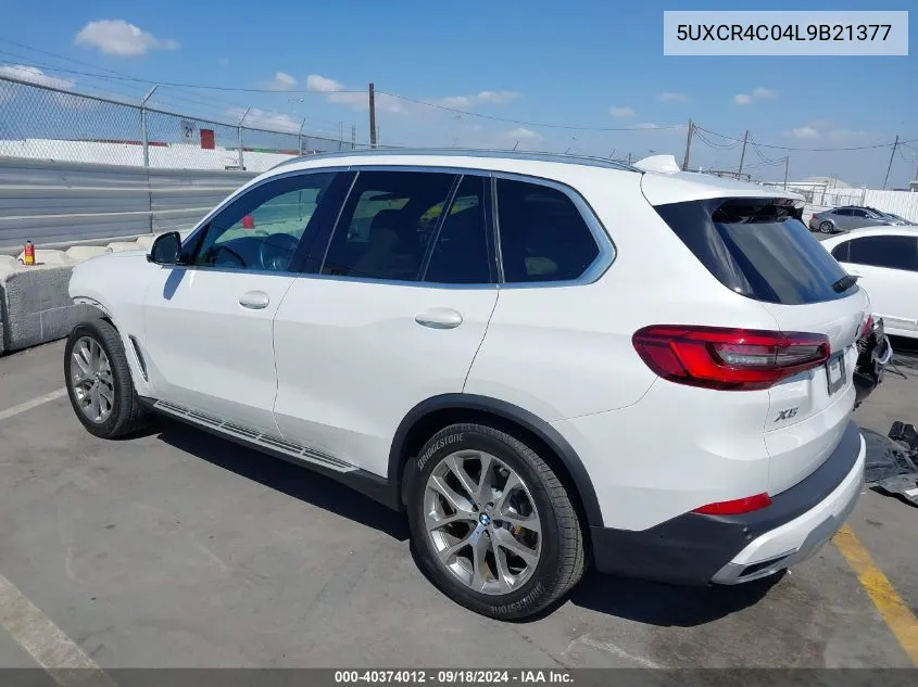 2020 BMW X5 Sdrive40I VIN: 5UXCR4C04L9B21377 Lot: 40374012