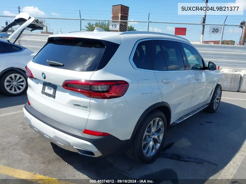 2020 BMW X5 Sdrive40I VIN: 5UXCR4C04L9B21377 Lot: 40374012