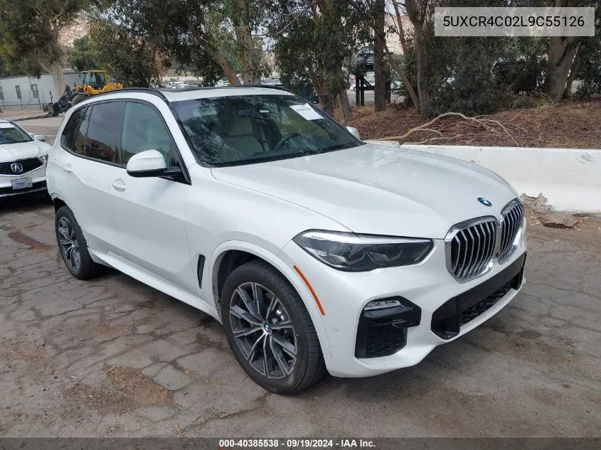 2020 BMW X5 Sdrive40I VIN: 5UXCR4C02L9C55126 Lot: 40385538