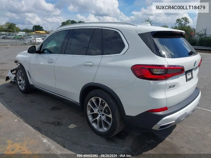 2020 BMW X5 Sdrive40I VIN: 5UXCR4C00LLT18479 Lot: 40432392