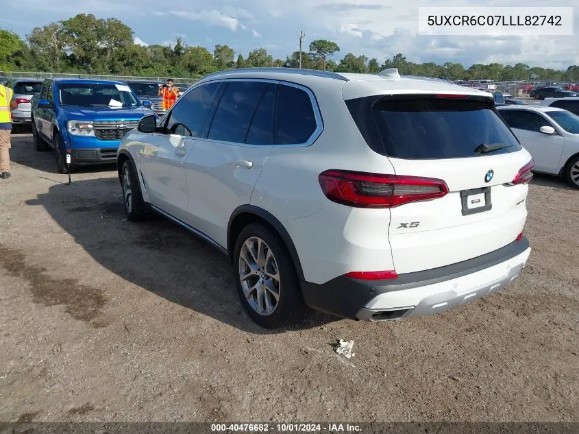 2020 BMW X5 xDrive40I VIN: 5UXCR6C07LLL82742 Lot: 40476682