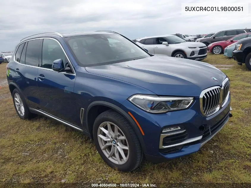 2020 BMW X5 Sdrive 40I VIN: 5UXCR4C01L9B00051 Lot: 40504508