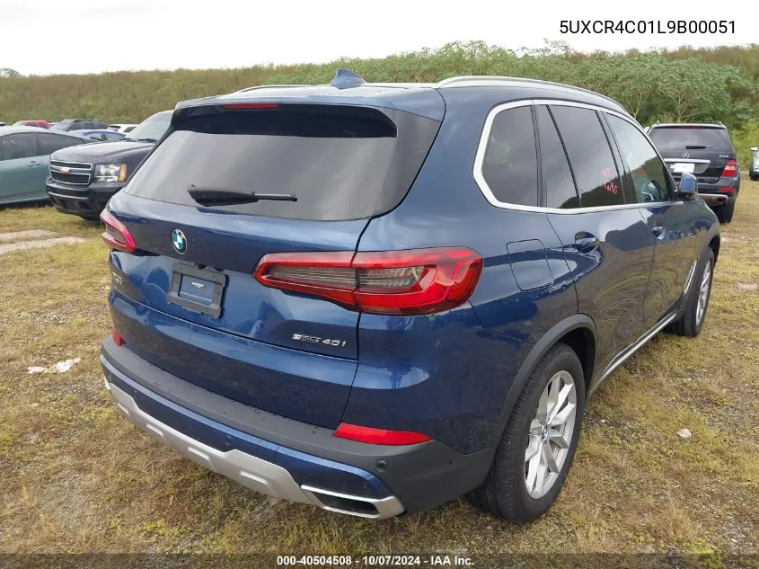 2020 BMW X5 Sdrive 40I VIN: 5UXCR4C01L9B00051 Lot: 40504508