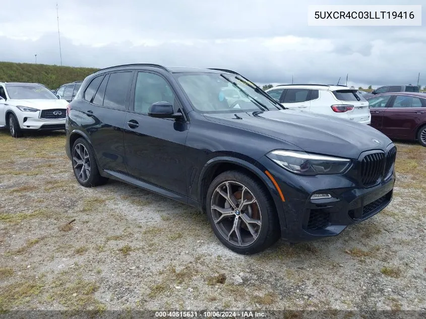 2020 BMW X5 Sdrive40I VIN: 5UXCR4C03LLT19416 Lot: 40515631