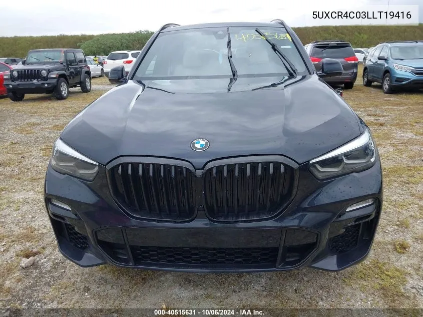 2020 BMW X5 Sdrive40I VIN: 5UXCR4C03LLT19416 Lot: 40515631