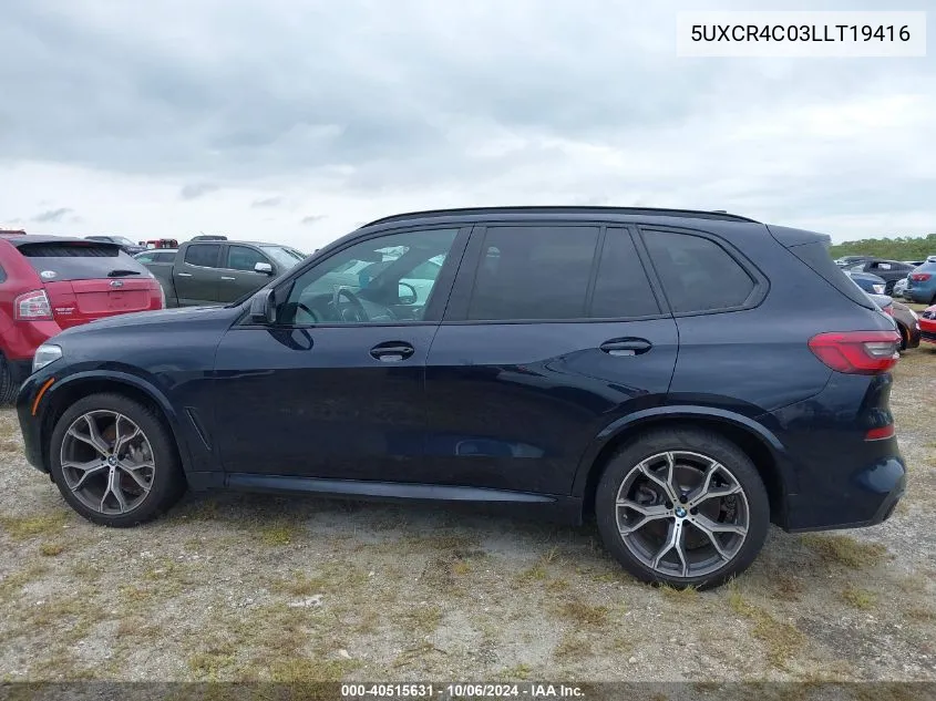 2020 BMW X5 Sdrive40I VIN: 5UXCR4C03LLT19416 Lot: 40515631