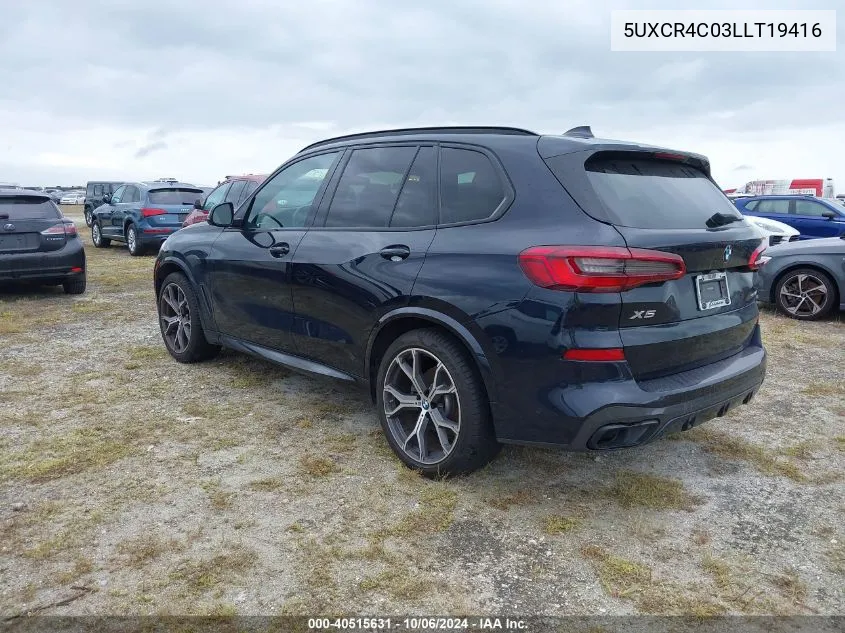 2020 BMW X5 Sdrive40I VIN: 5UXCR4C03LLT19416 Lot: 40515631