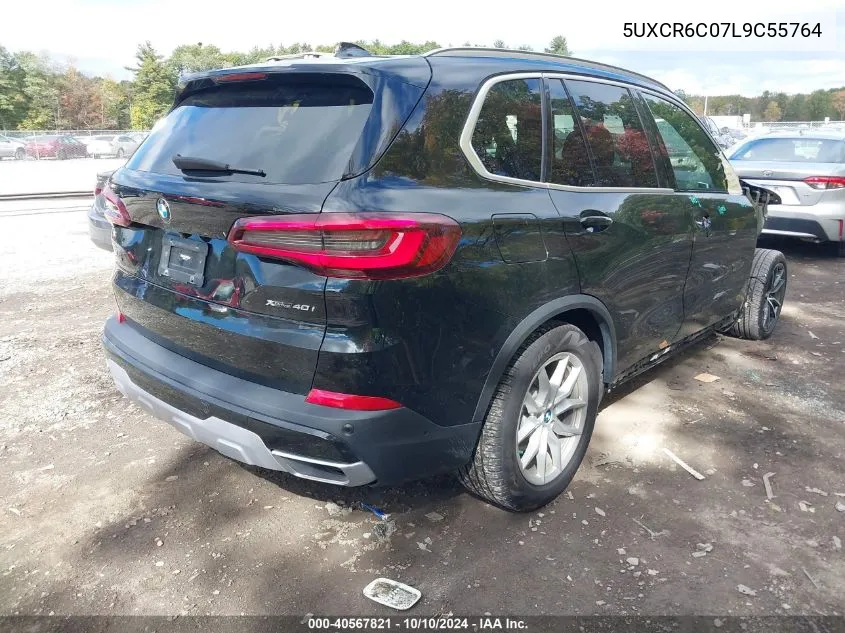 2020 BMW X5 xDrive40I VIN: 5UXCR6C07L9C55764 Lot: 40567821