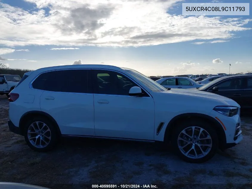 2020 BMW X5 Sdrive40I VIN: 5UXCR4C08L9C11793 Lot: 40595591