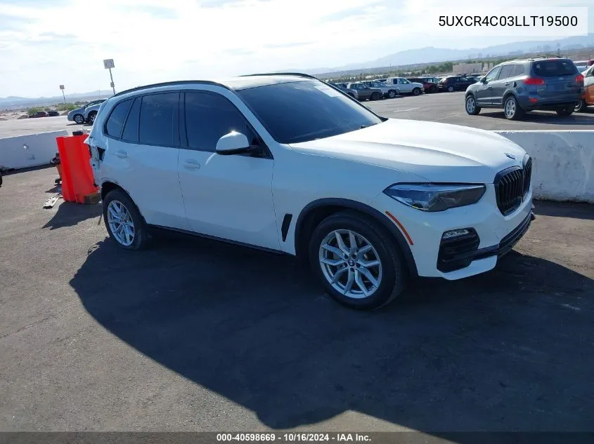 5UXCR4C03LLT19500 2020 BMW X5 Sdrive40I