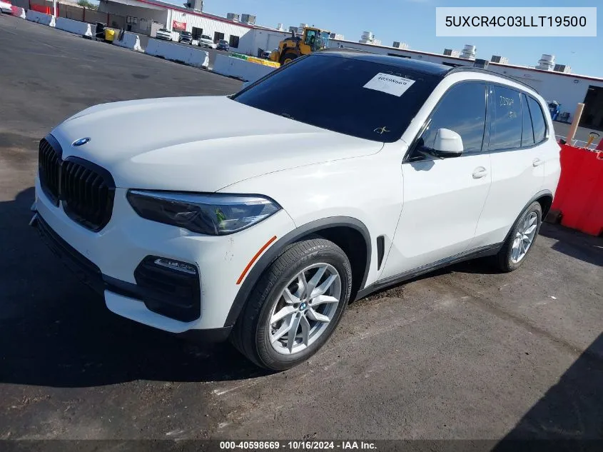 5UXCR4C03LLT19500 2020 BMW X5 Sdrive40I