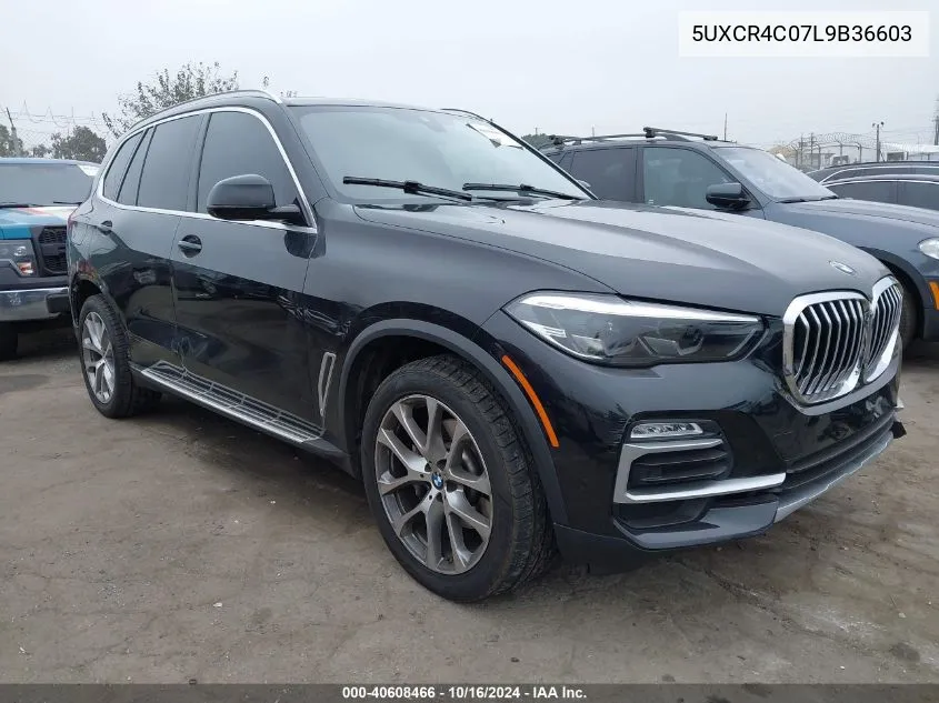 2020 BMW X5 Sdrive40I VIN: 5UXCR4C07L9B36603 Lot: 40608466