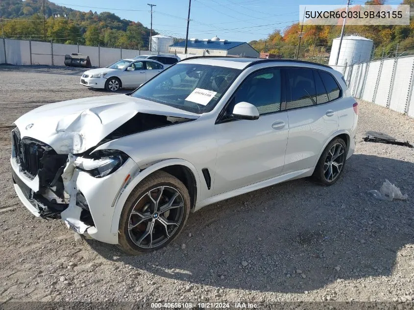 2020 BMW X5 xDrive40I VIN: 5UXCR6C03L9B43155 Lot: 40656108