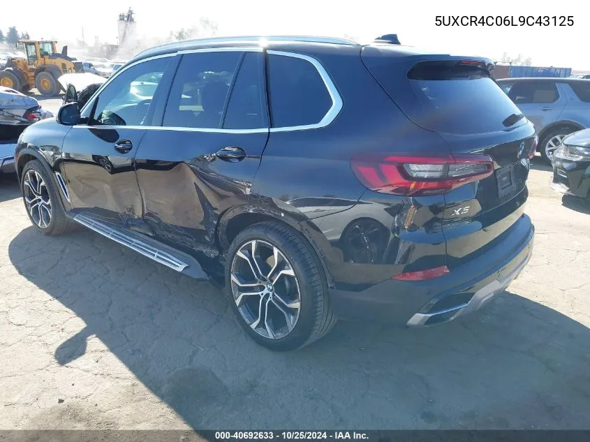 2020 BMW X5 Sdrive40I VIN: 5UXCR4C06L9C43125 Lot: 40692633