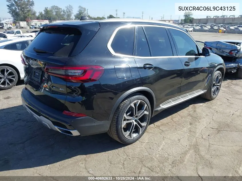 2020 BMW X5 Sdrive40I VIN: 5UXCR4C06L9C43125 Lot: 40692633