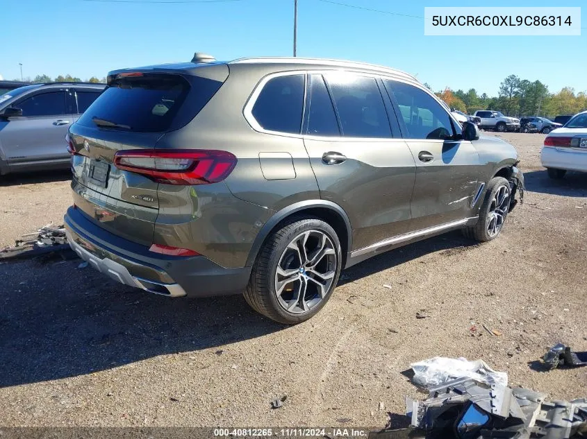 2020 BMW X5 xDrive40I VIN: 5UXCR6C0XL9C86314 Lot: 40812265