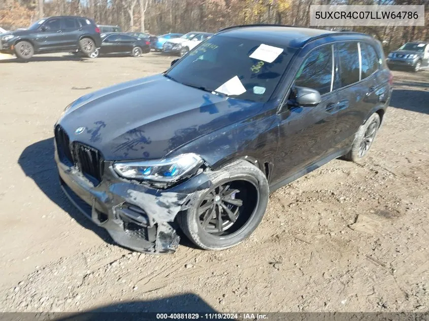 2020 BMW X5 Sdrive40I VIN: 5UXCR4C07LLW64786 Lot: 40881829