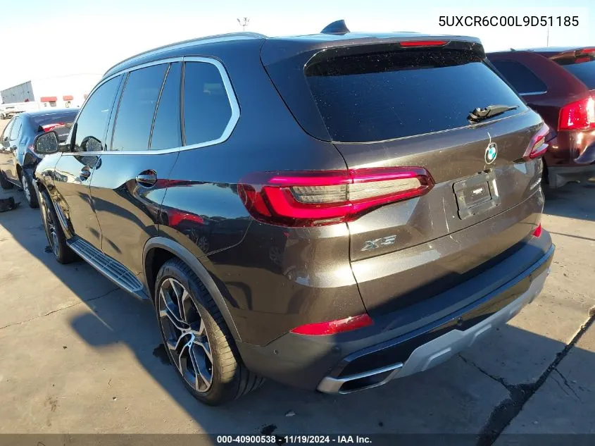 2020 BMW X5 xDrive40I VIN: 5UXCR6C00L9D51185 Lot: 40900538