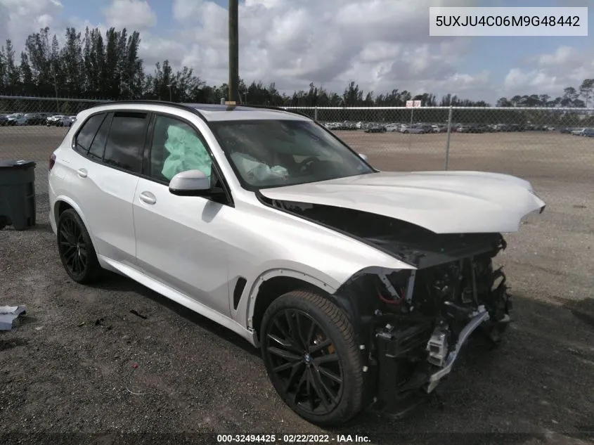 2021 BMW X5 M50I VIN: 5UXJU4C06M9G48442 Lot: 32494425