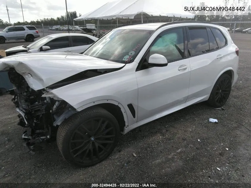 2021 BMW X5 M50I VIN: 5UXJU4C06M9G48442 Lot: 32494425