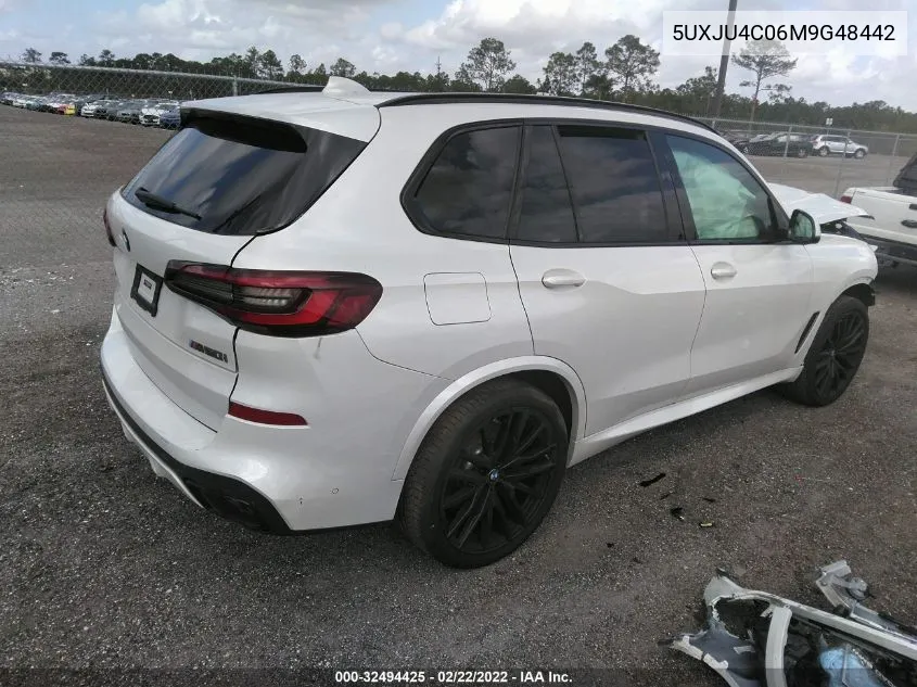 2021 BMW X5 M50I VIN: 5UXJU4C06M9G48442 Lot: 32494425