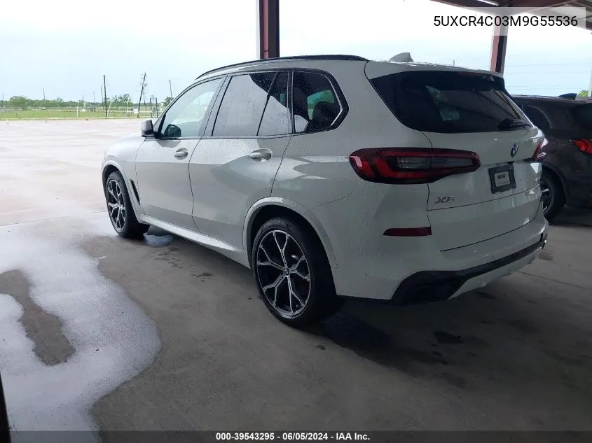 2021 BMW X5 Sdrive40I VIN: 5UXCR4C03M9G55536 Lot: 39543295