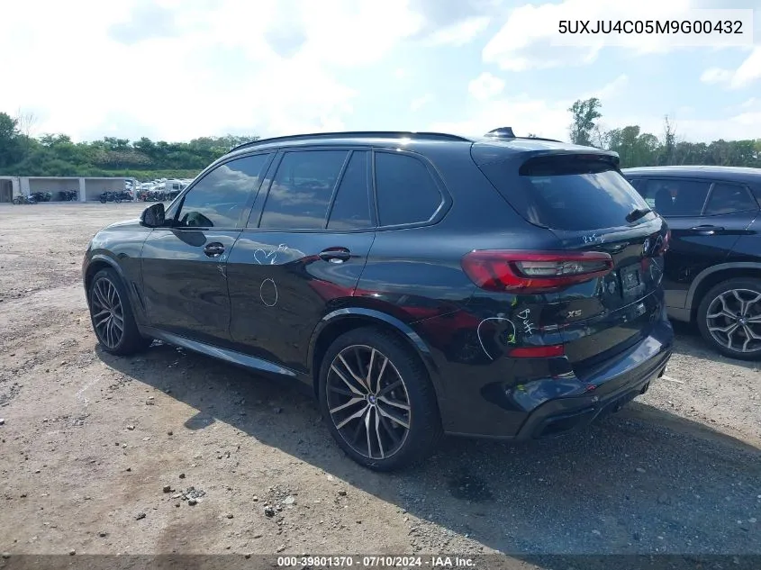 2021 BMW X5 M50I VIN: 5UXJU4C05M9G00432 Lot: 39801370