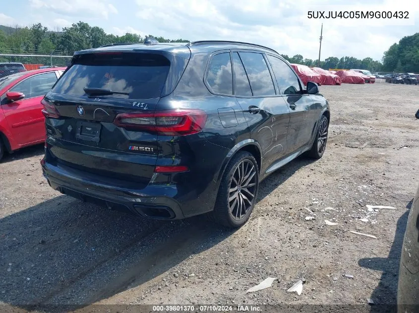 2021 BMW X5 M50I VIN: 5UXJU4C05M9G00432 Lot: 39801370