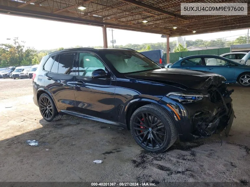 2021 BMW X5 M50I VIN: 5UXJU4C09M9E97600 Lot: 40201367