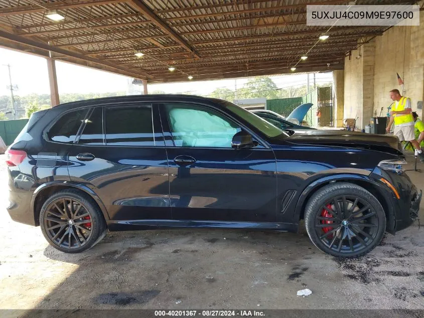 2021 BMW X5 M50I VIN: 5UXJU4C09M9E97600 Lot: 40201367