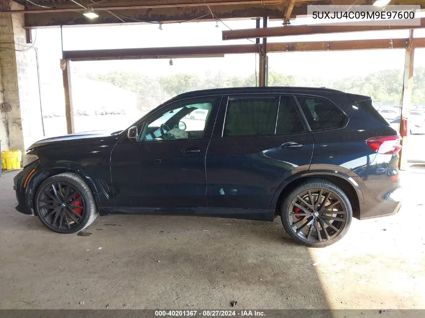 2021 BMW X5 M50I VIN: 5UXJU4C09M9E97600 Lot: 40201367