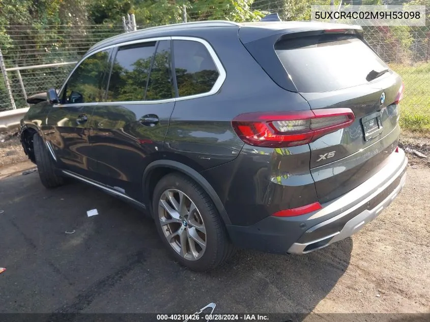 2021 BMW X5 Sdrive40I VIN: 5UXCR4C02M9H53098 Lot: 40218426