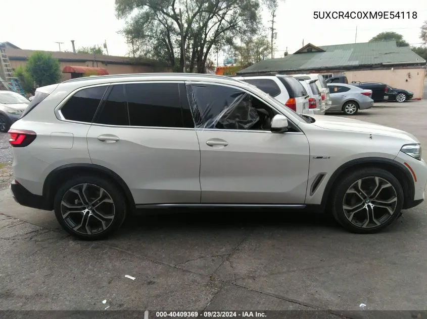 2021 BMW X5 VIN: 5UXCR4C0XM9E54118 Lot: 40409369