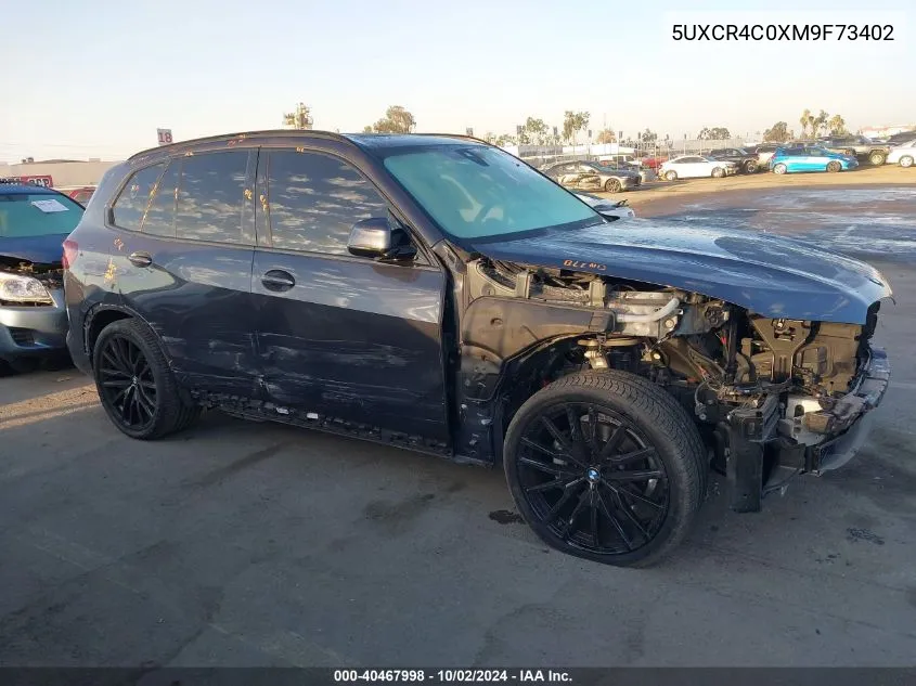 2021 BMW X5 Sdrive40I VIN: 5UXCR4C0XM9F73402 Lot: 40467998