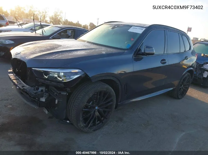 2021 BMW X5 Sdrive40I VIN: 5UXCR4C0XM9F73402 Lot: 40467998