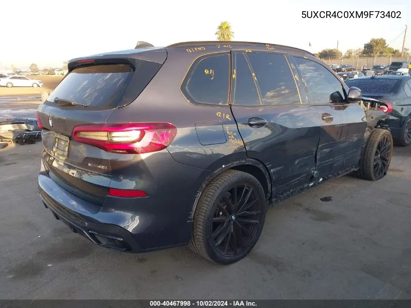 2021 BMW X5 Sdrive40I VIN: 5UXCR4C0XM9F73402 Lot: 40467998