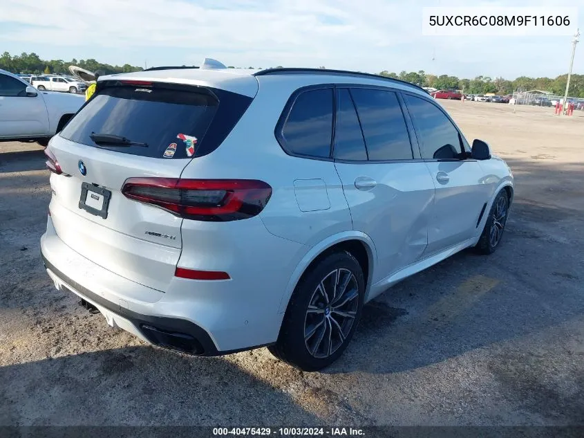 2021 BMW X5 xDrive40I VIN: 5UXCR6C08M9F11606 Lot: 40475429