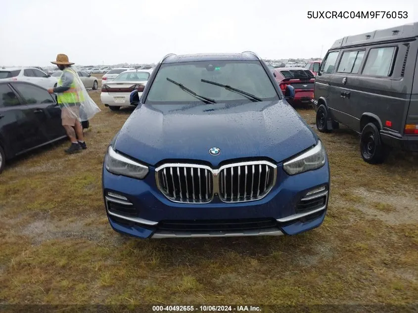 2021 BMW X5 Sdrive40I VIN: 5UXCR4C04M9F76053 Lot: 40492655