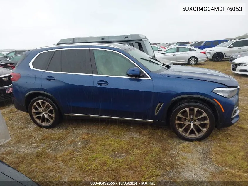 2021 BMW X5 Sdrive40I VIN: 5UXCR4C04M9F76053 Lot: 40492655