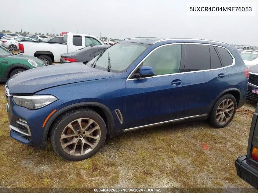 2021 BMW X5 Sdrive40I VIN: 5UXCR4C04M9F76053 Lot: 40492655