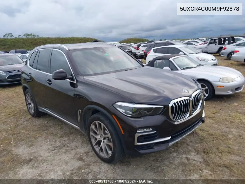 2021 BMW X5 Sdrive 40I VIN: 5UXCR4C00M9F92878 Lot: 40513763