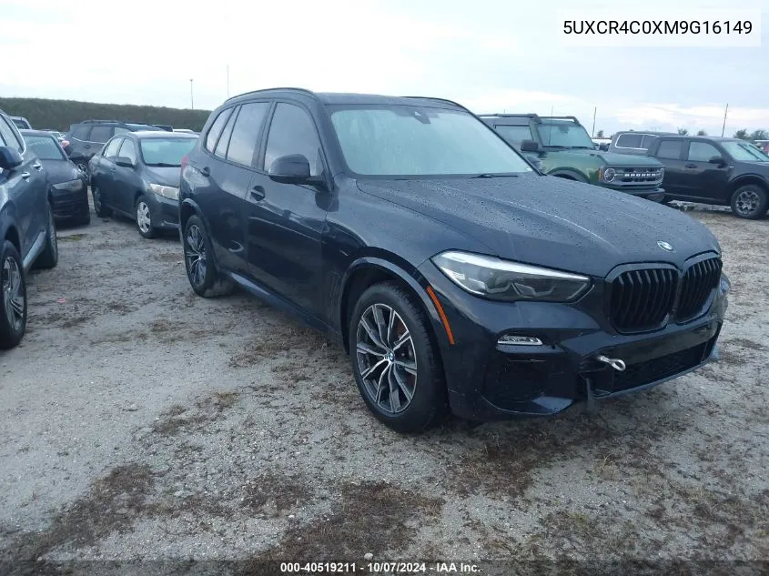 2021 BMW X5 Sdrive40I VIN: 5UXCR4C0XM9G16149 Lot: 40519211