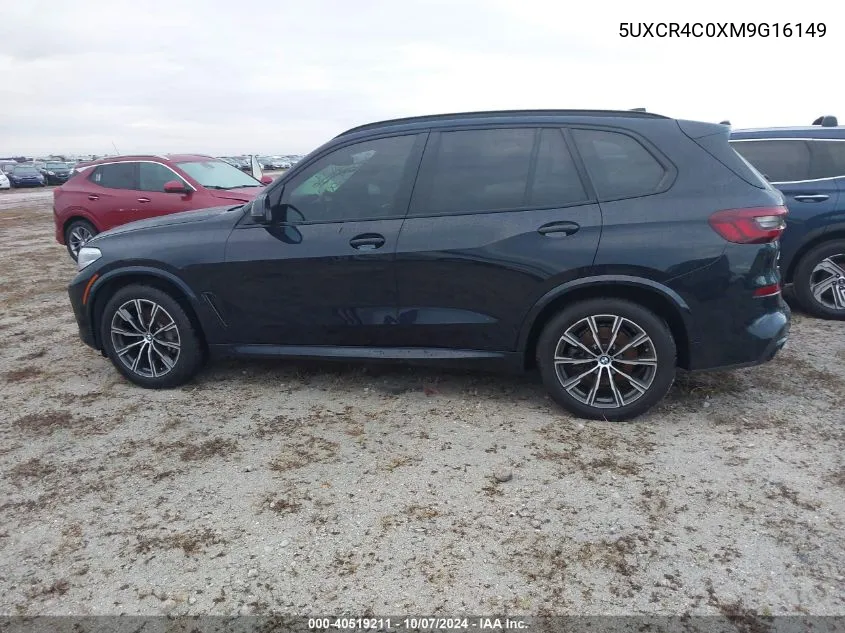 2021 BMW X5 Sdrive40I VIN: 5UXCR4C0XM9G16149 Lot: 40519211