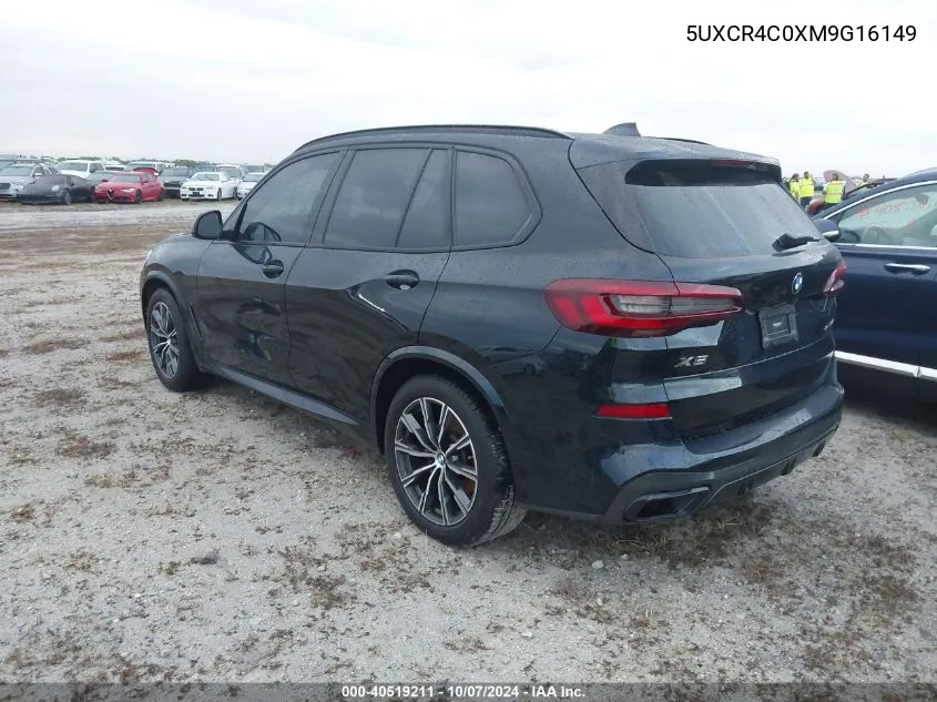 2021 BMW X5 Sdrive40I VIN: 5UXCR4C0XM9G16149 Lot: 40519211