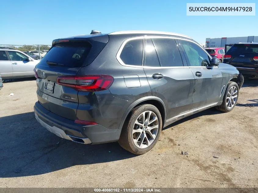 2021 BMW X5 xDrive40I VIN: 5UXCR6C04M9H47928 Lot: 40860162