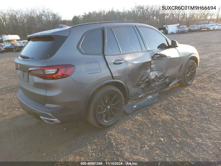 2021 BMW X5 xDrive40I VIN: 5UXCR6C01M9H66694 Lot: 40881349